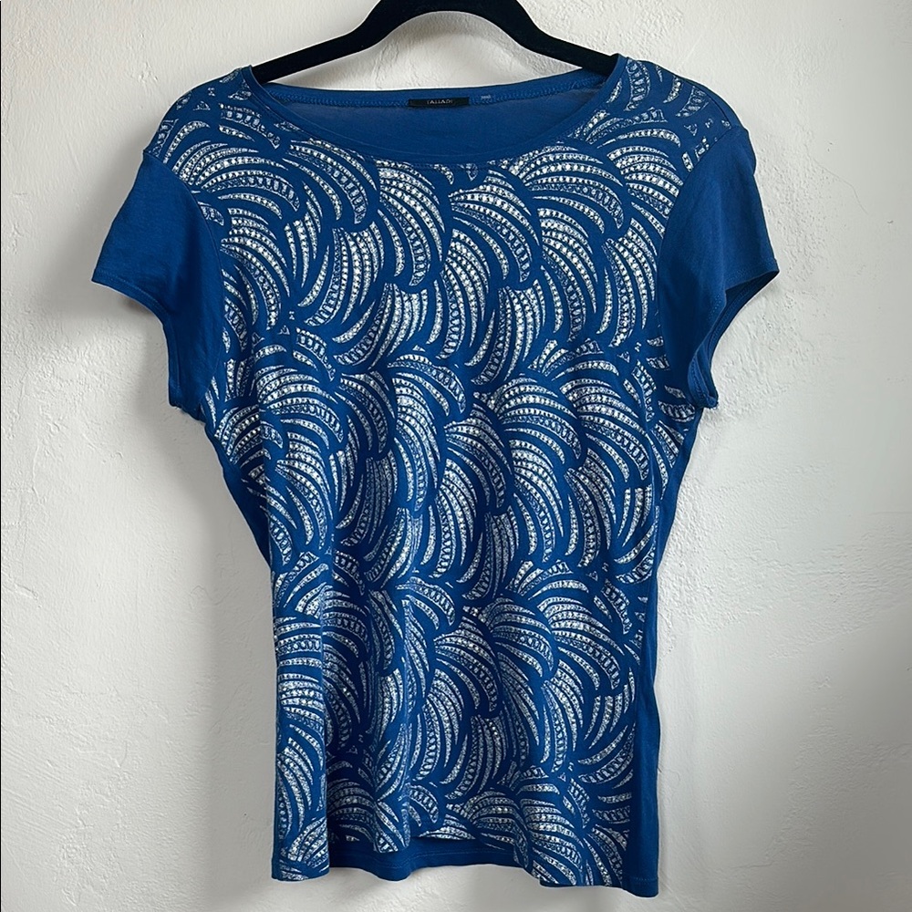 Tahari Blue Patterned Women's Top